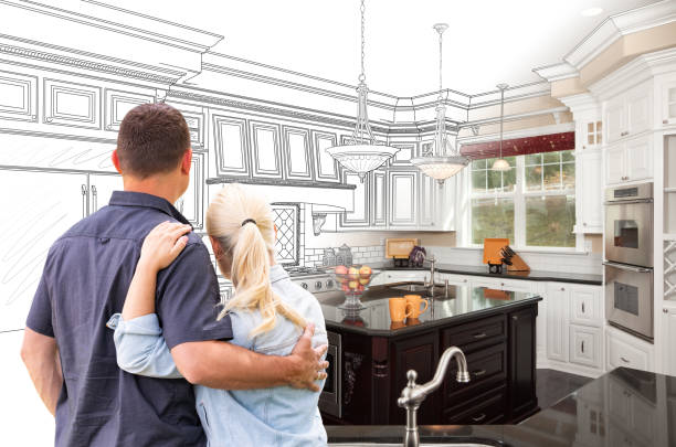 Custom kitchen cabinets installed in a North Bend home